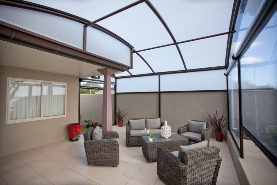 Fresco outdoor canopy with furniture