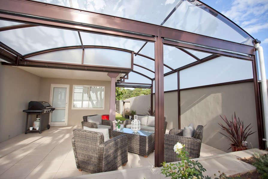 Fresco outdoor canopy with furniture